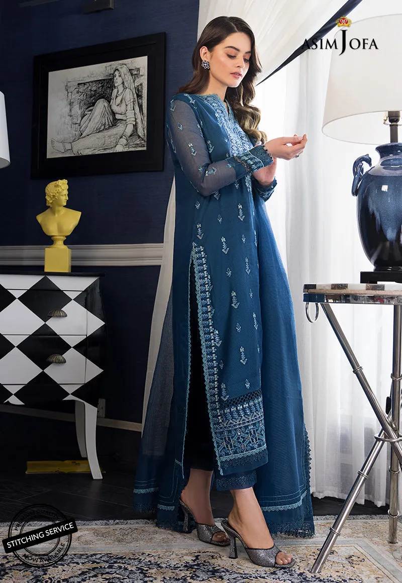 AJIM-20 Asim Jofa The Iqra & Minal Edit Winter Collection 2022 | Unstitched Embroidered Cotton Suits