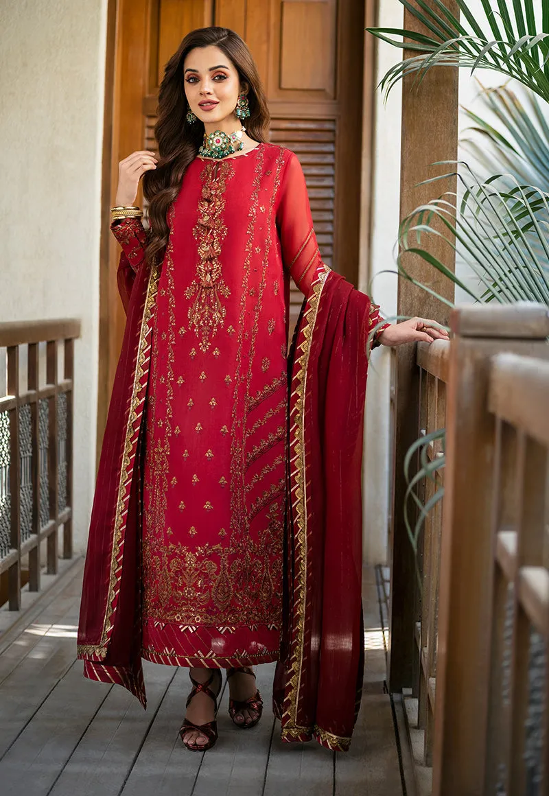 AJKM-15 | Asim Jofa Eid Festive 2023 | Unstitched Poly Cotton Net Organza Suits
