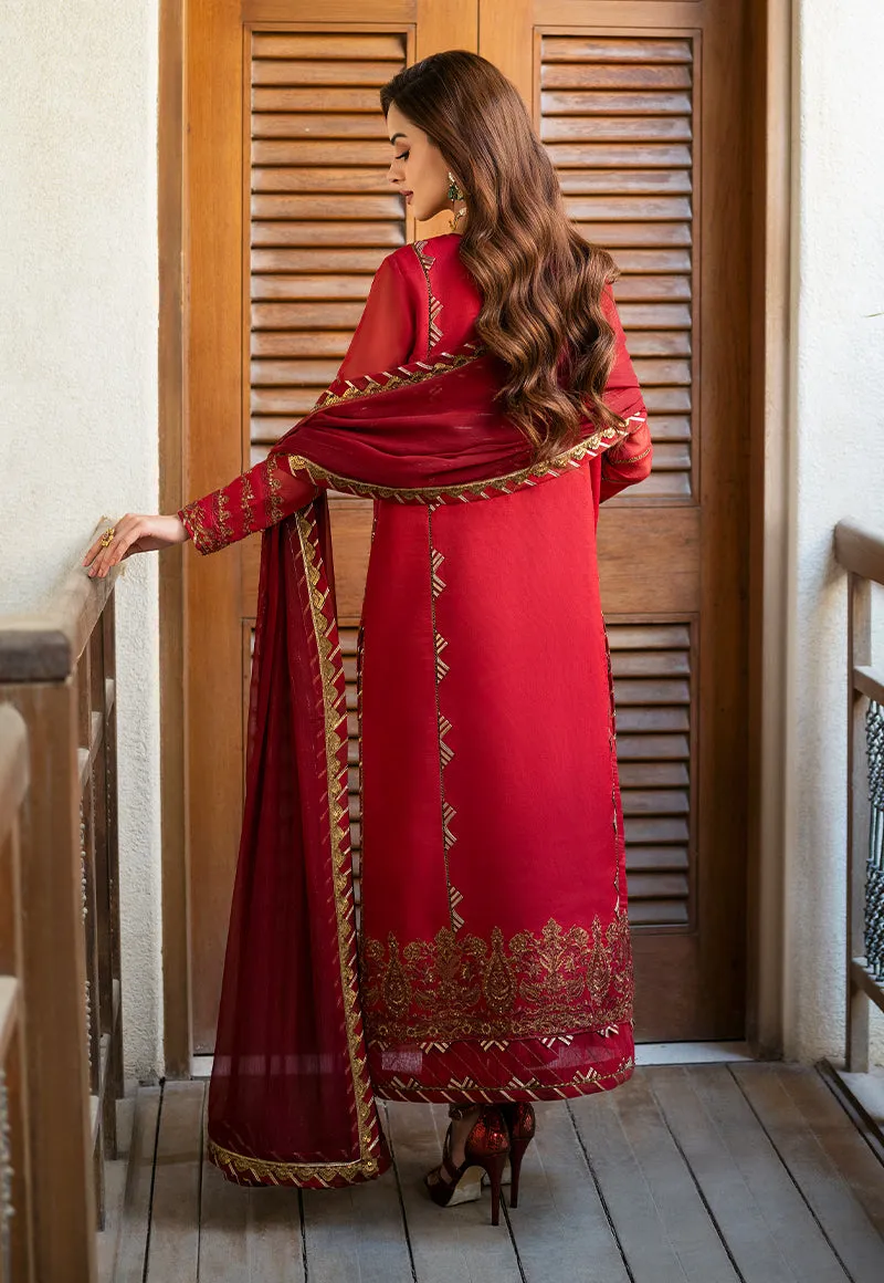 AJKM-15 | Asim Jofa Eid Festive 2023 | Unstitched Poly Cotton Net Organza Suits