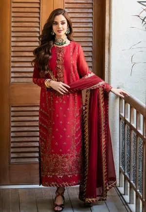 AJKM-15 | Asim Jofa Eid Festive 2023 | Unstitched Poly Cotton Net Organza Suits