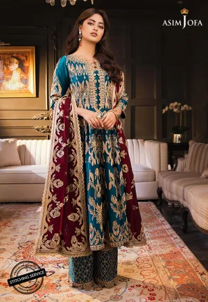 AJSE-09 | Asim Jofa Jaan-e-Adaa Sajal Edit Collection 2022 | Unstitched Embroidered Suits