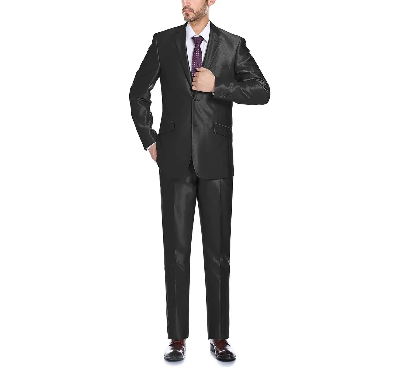 Alessandro Vitello by Renoir Sharkskin Classic Fit Italian Styled Two Piece Suit 207-1
