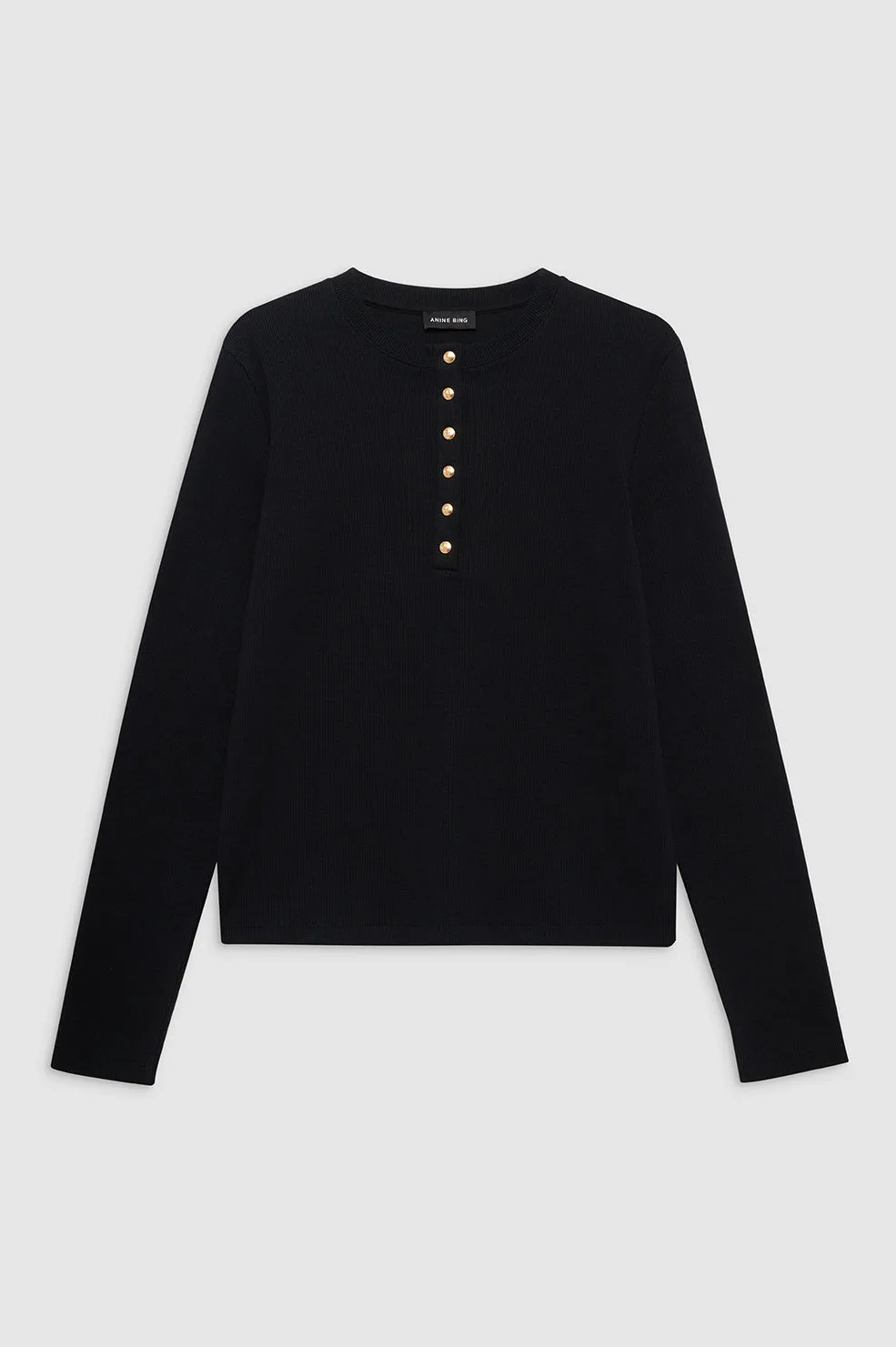 Alessia Long Sleeve Tee - Black
