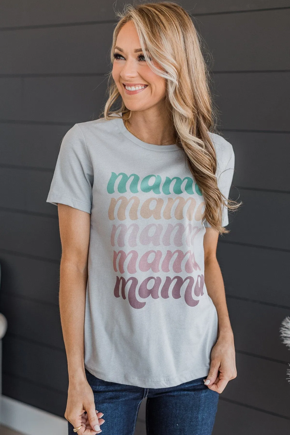 Always There For Me "Mama" Graphic Tee- Grey