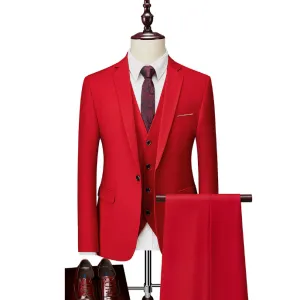Andrew | Men's Business / Wedding Suit | Bright Red