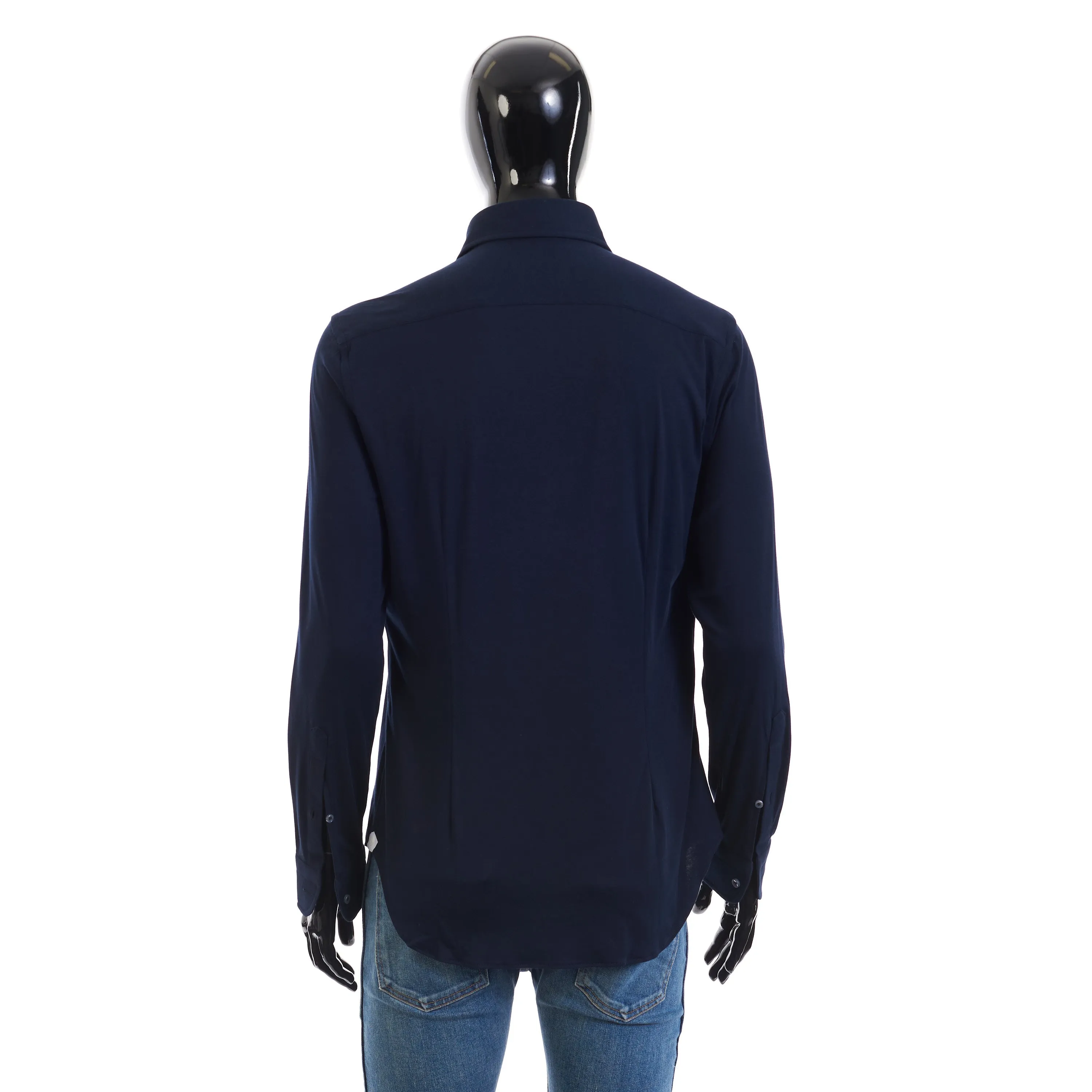 Andrew Shirt In Navy Blue Cotton