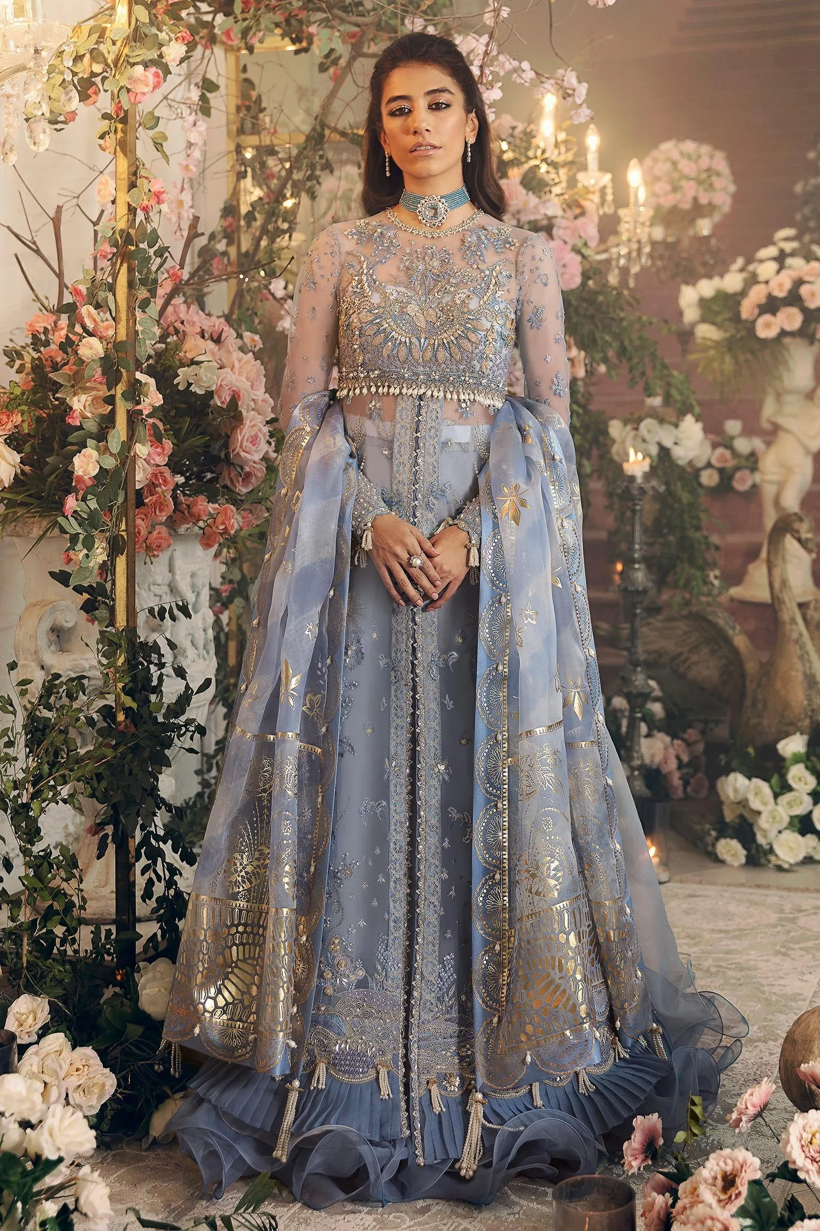 AREZOU (ZRW-20585) | Zaha Gossamer RTW Collection 2022 | Stitched Embellished Suits