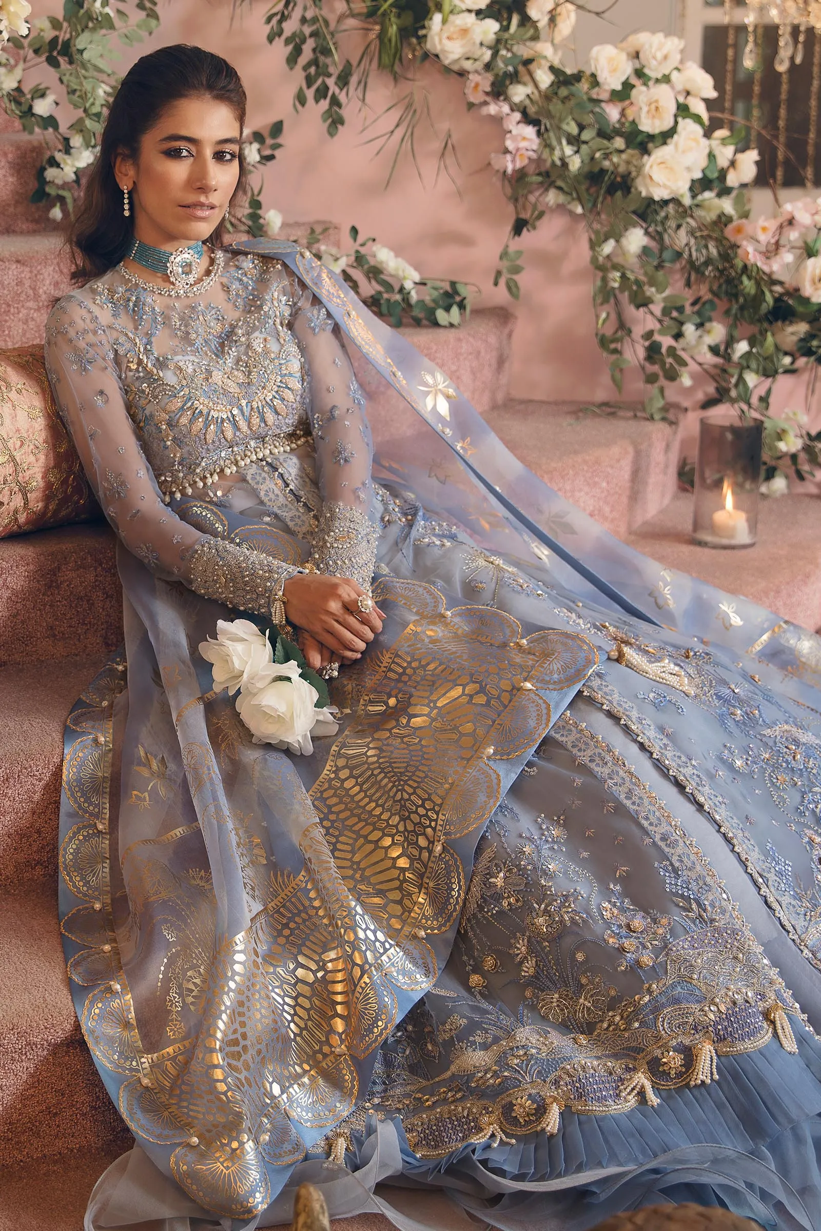 AREZOU (ZRW-20585) | Zaha Gossamer RTW Collection 2022 | Stitched Embellished Suits