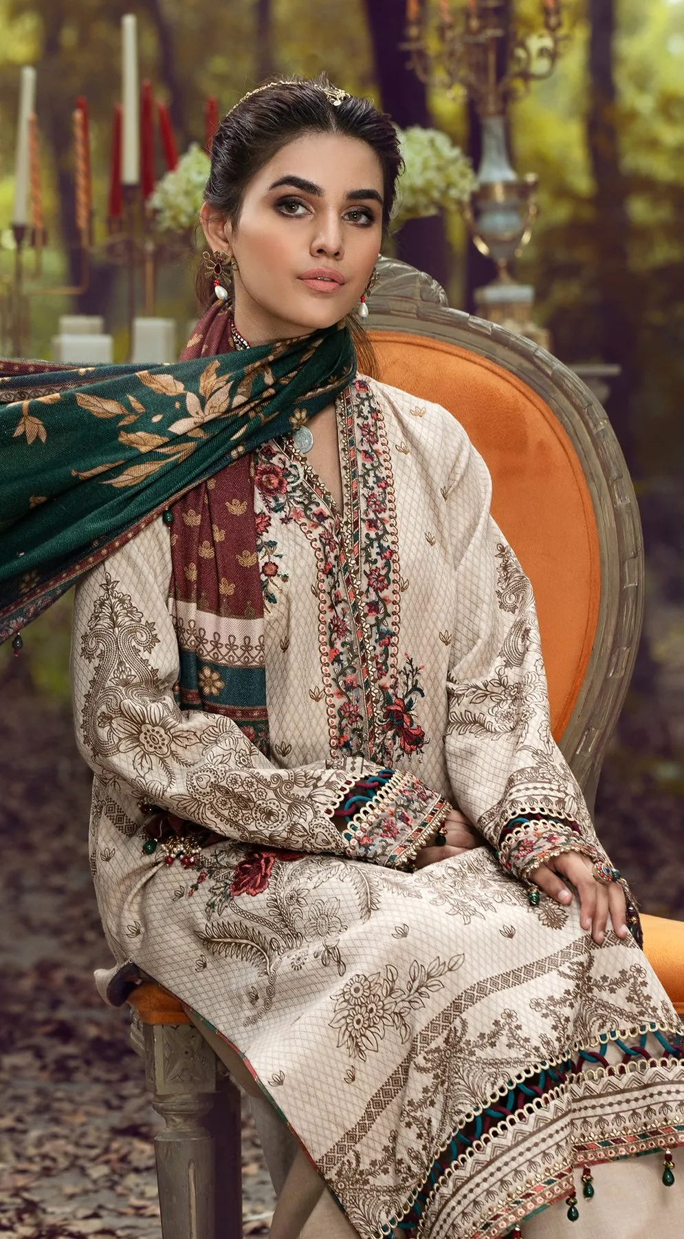 ATIYE VLP21-06 | Anaya Pardesi VIVA Winter Collection 2021 | Unstitched Embroidered Dobby Linen Suits