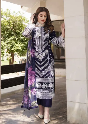 ATR-1129 - Navy Blue - Sehrish B Lux Cotton