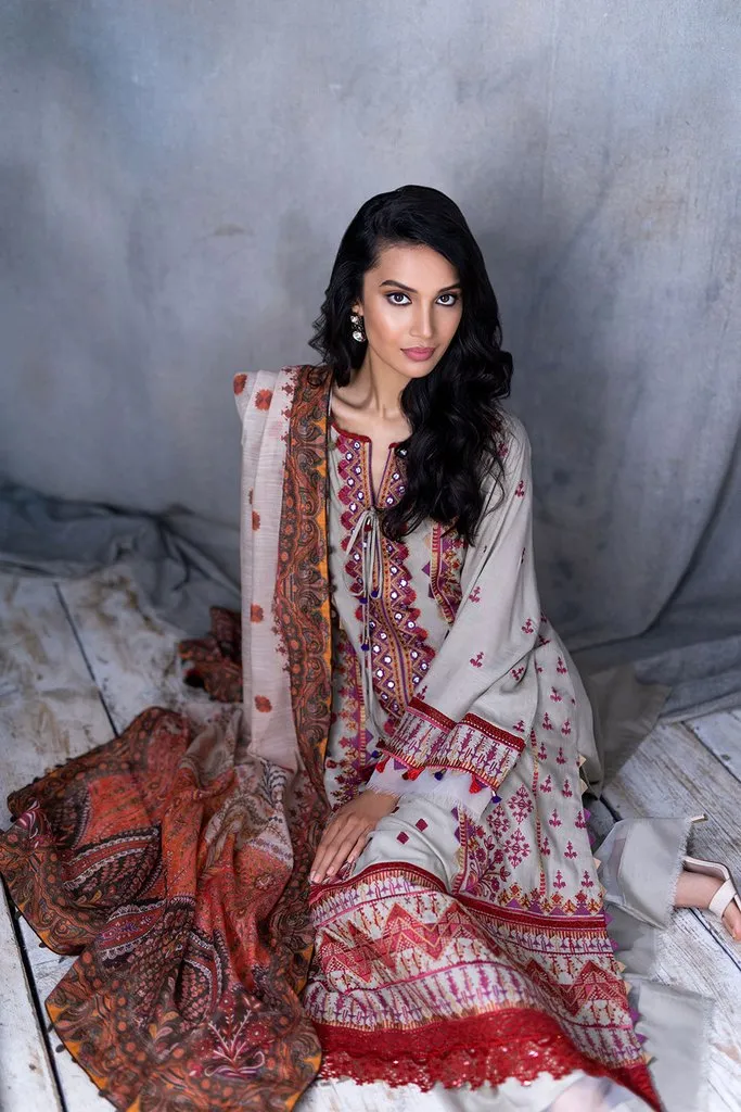 AW21-5A | Sobia Nazir Autumn Winter Collection 2021 | Unstitched Embroidered Suits