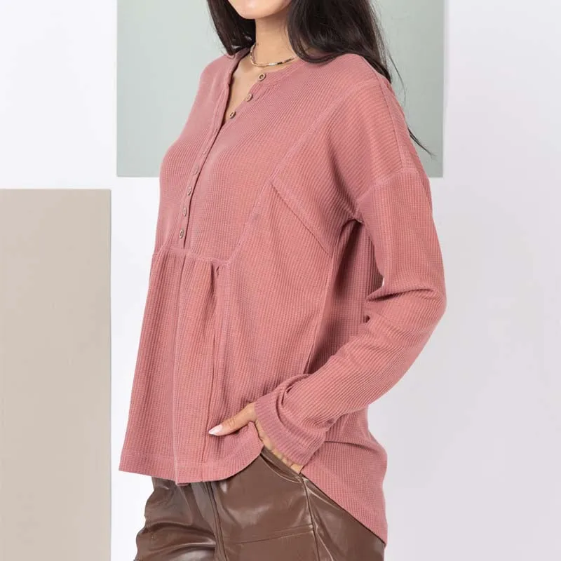Babydoll Long Sleeve Henley