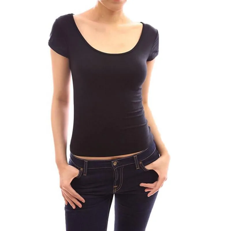 Backless T Shirt Women Lace Clubwear Shirts Splicing Tops Women T-Shirt Black White Short Sleeve Tshirt