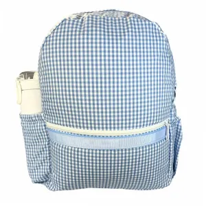 Backpack w/ Pockets | Blue Gingham
