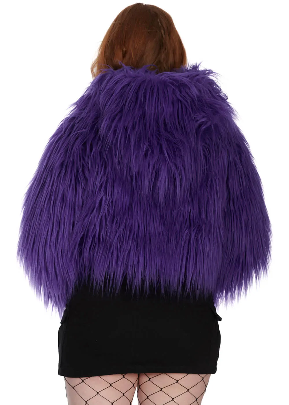 Banned Alternative Buffy Fuzzy Jacket Violet