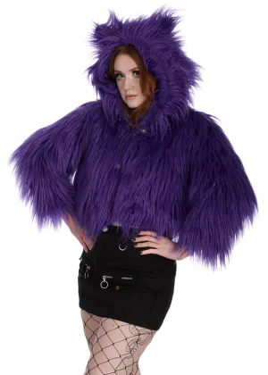 Banned Alternative Buffy Fuzzy Jacket Violet