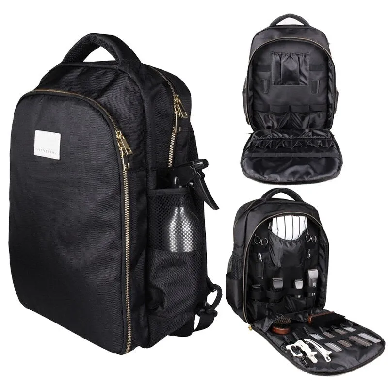 Barber Backpack Portable Travel Multifunction Backpack Storage Bag Barber Carrying Case for Barber Styling Makeup Tools