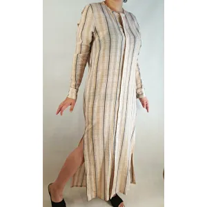 Bassike maxi long sleeve shirt dress with pockets size 2 (best fits 10-12)