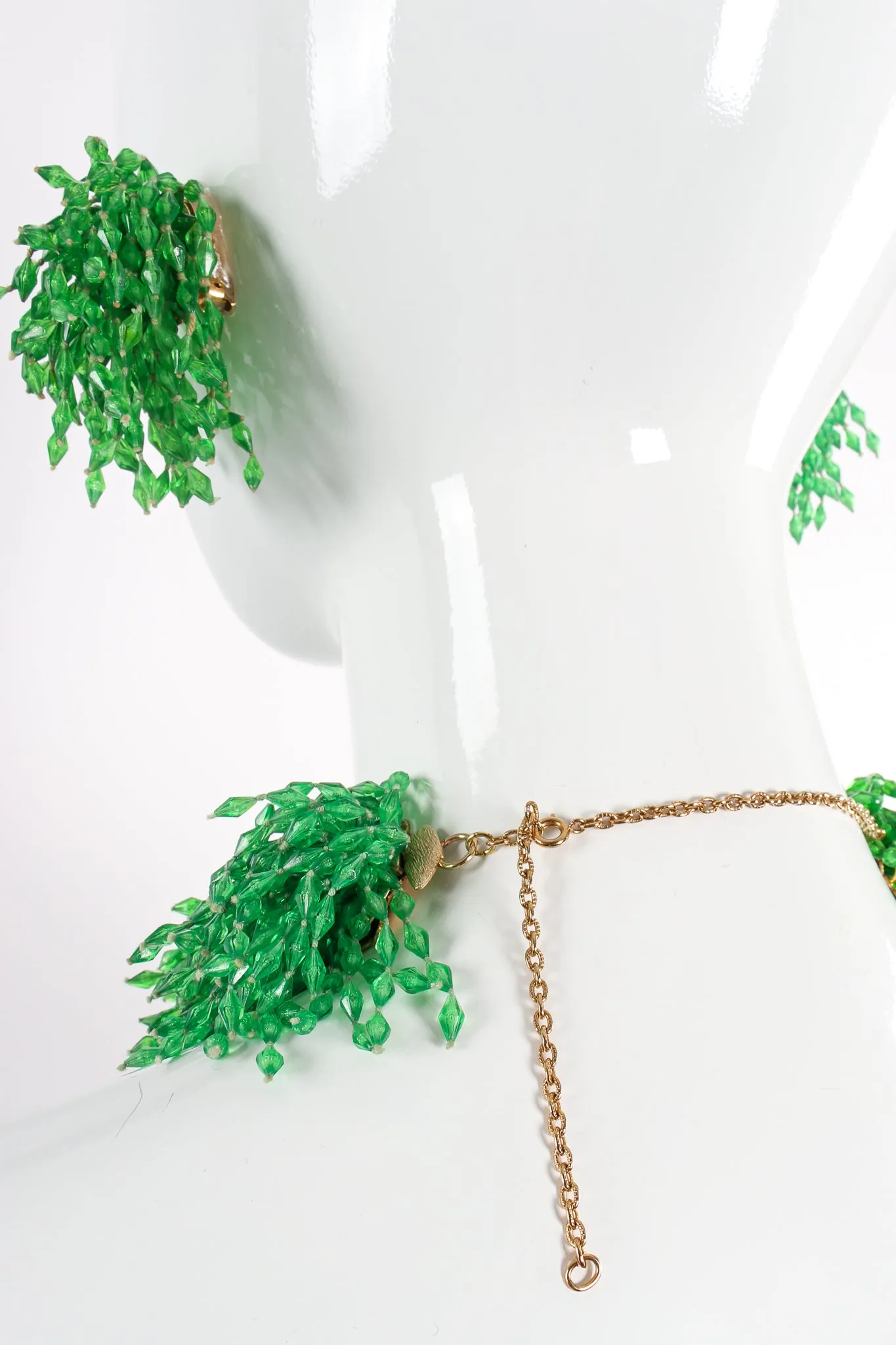 Beaded Fringe Collar Bracelet & Earring Set