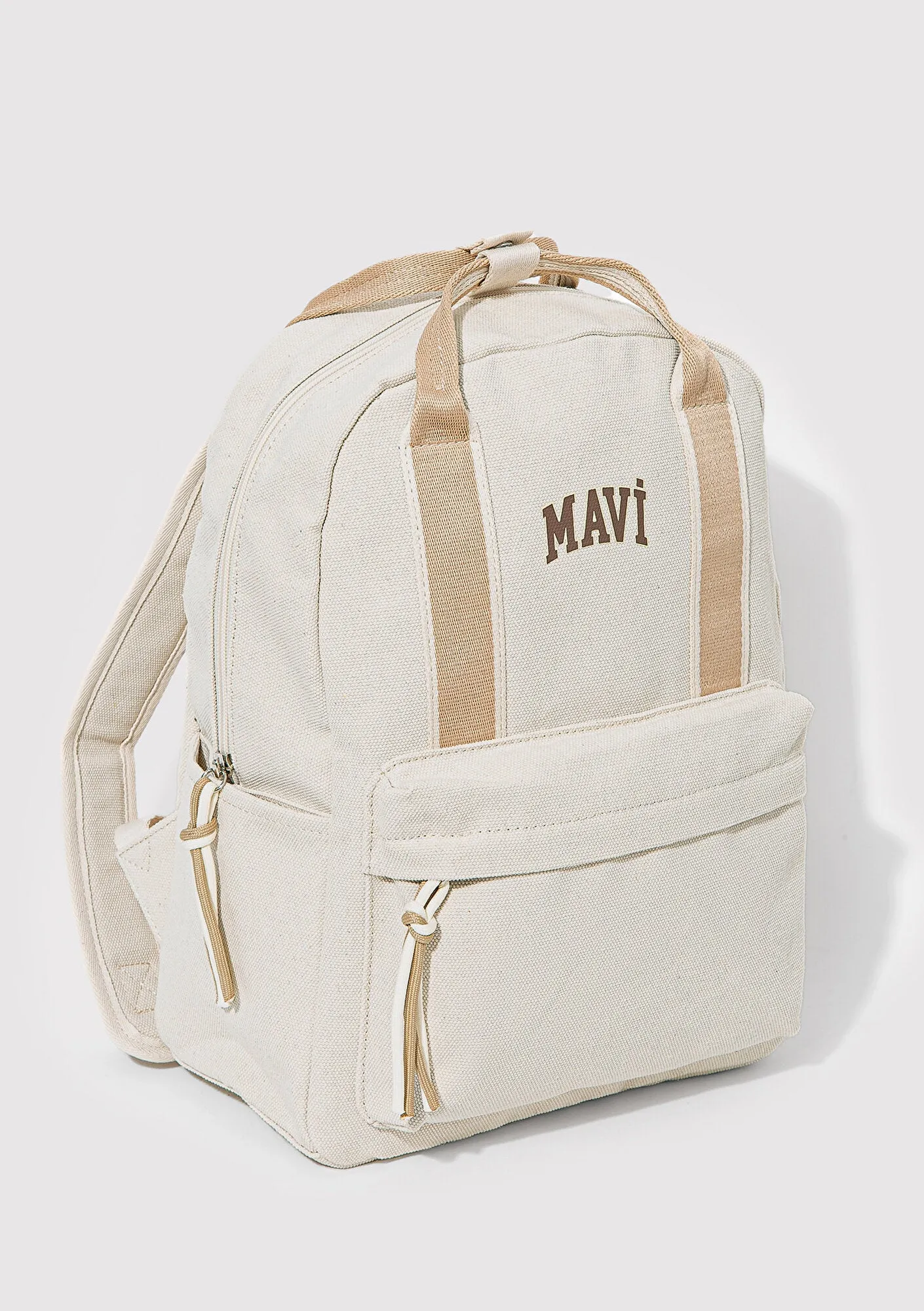 Beige Detailed Ecru Backpack