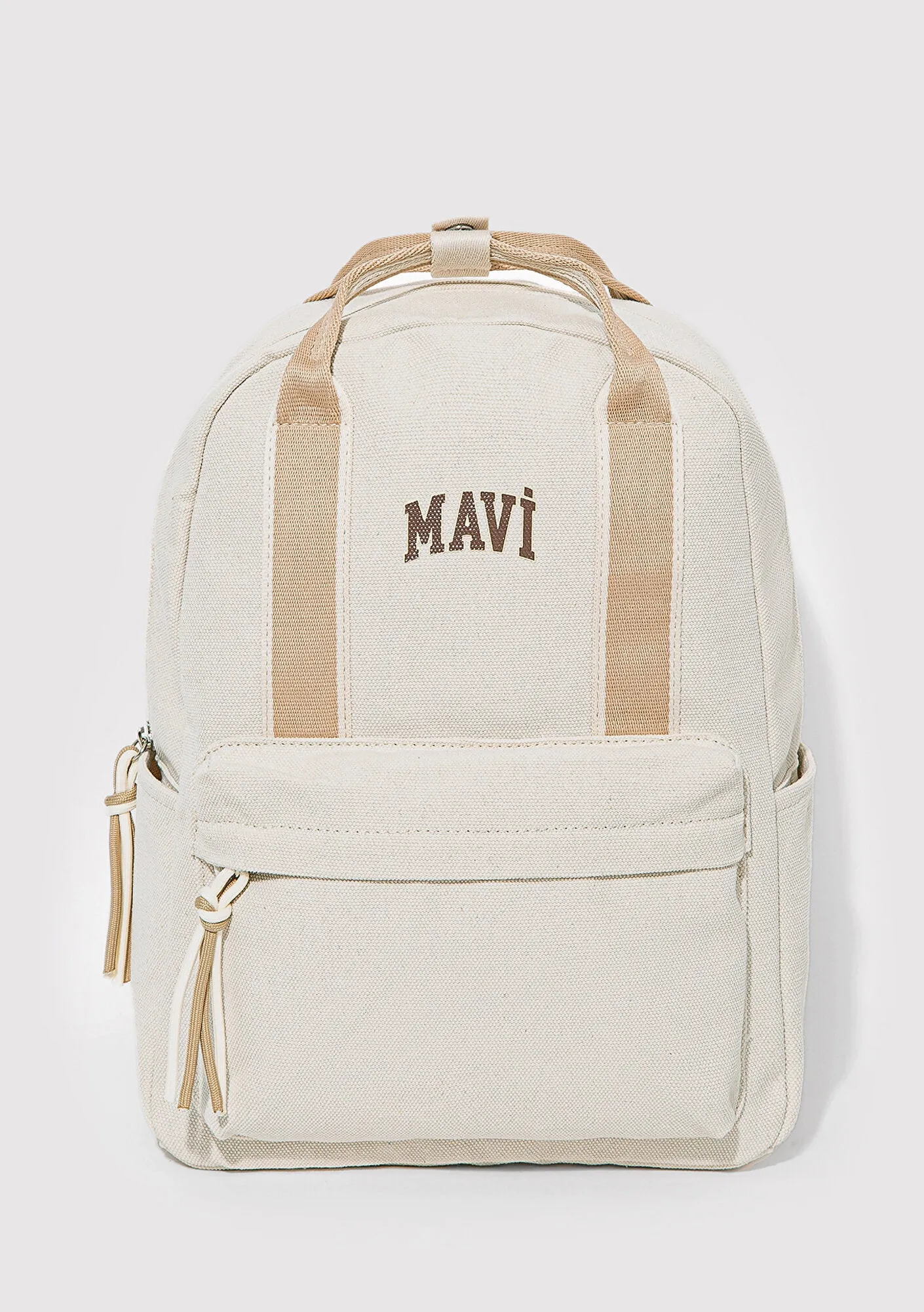 Beige Detailed Ecru Backpack
