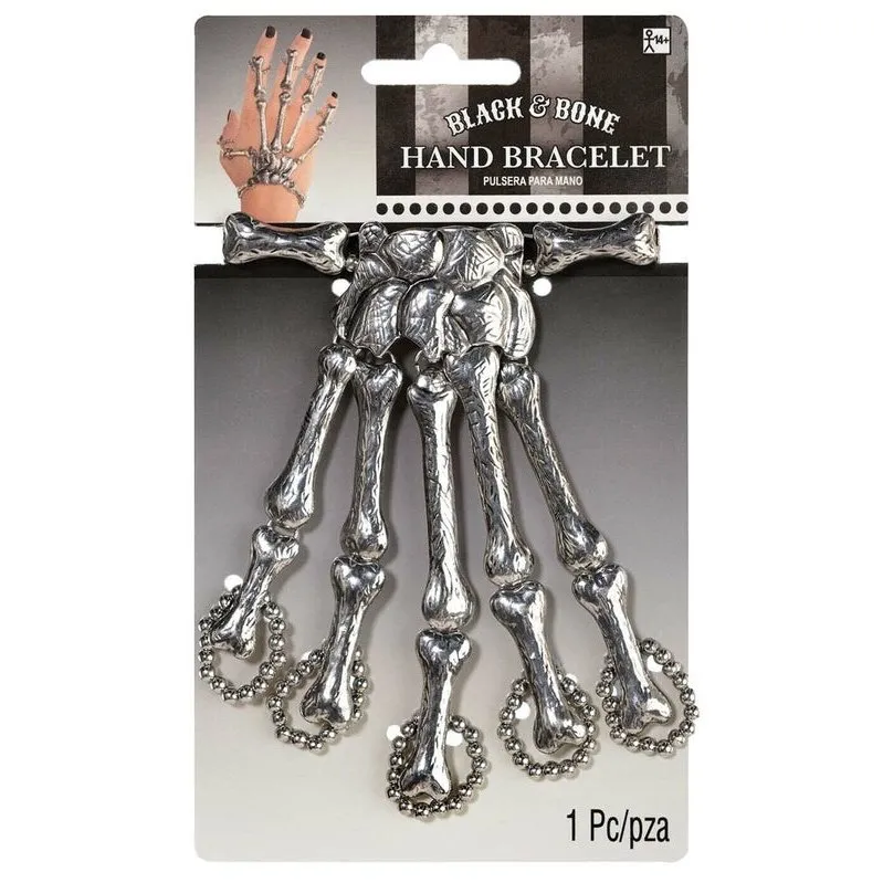 Black And Bone Skeleton Bracelet