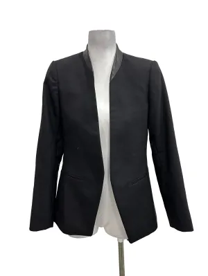 Black Slim Fit Long Blazer
