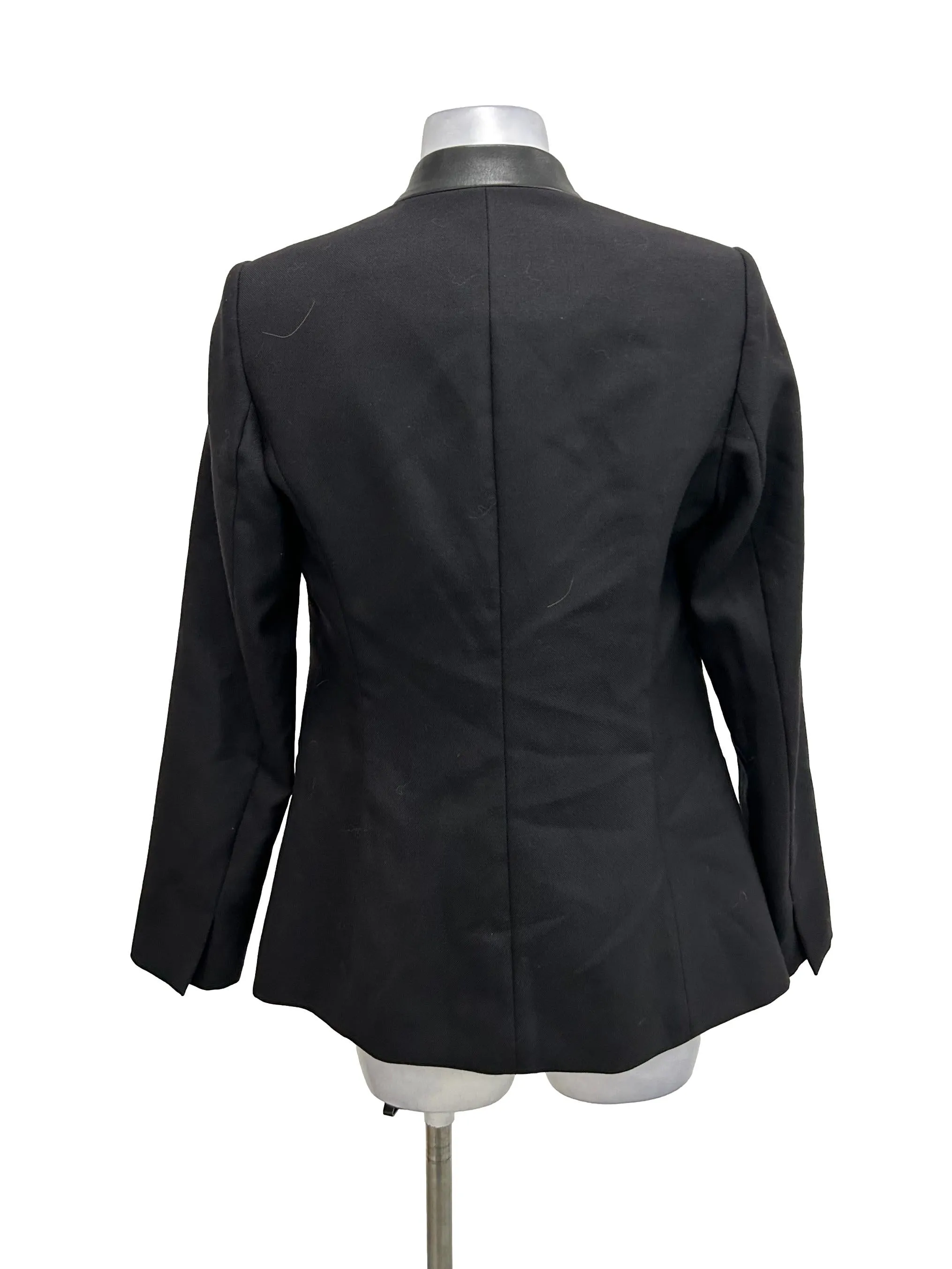 Black Slim Fit Long Blazer