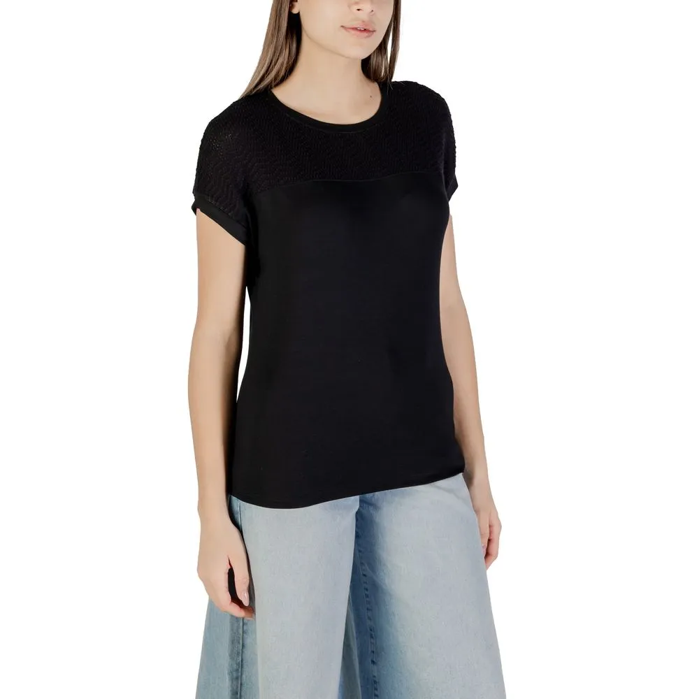 Black Viscose Tops & T-Shirt