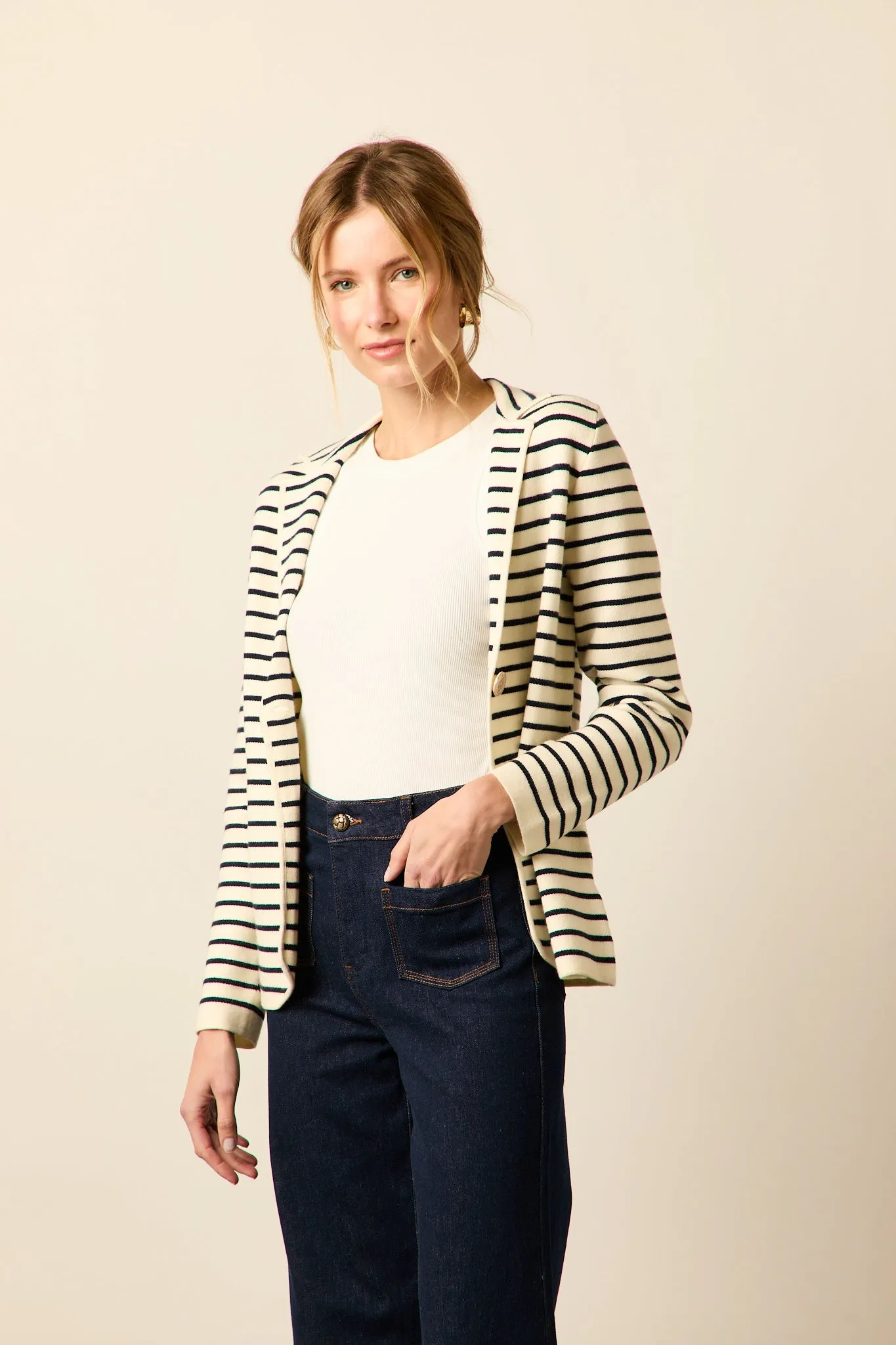 Blazer de punto marinera