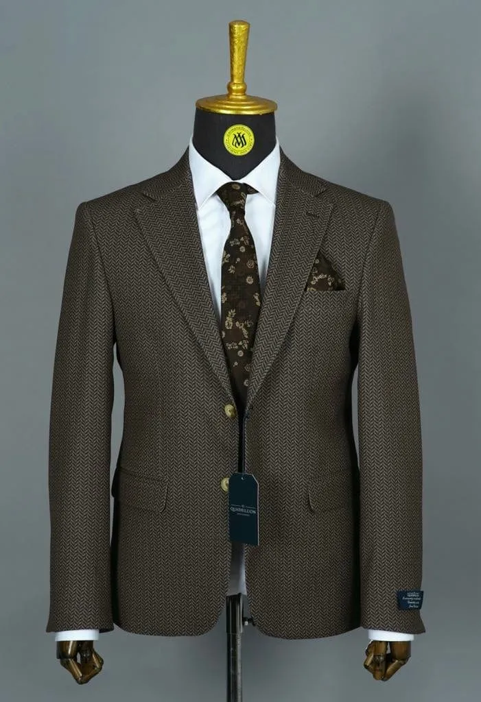 Blazer Marron Motif 3