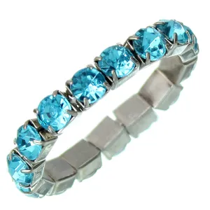 Blue Rhinestone Stretch Mini Ring