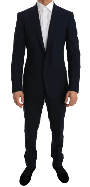Blue Wool Stretch MARTINI Slim Fit Suit