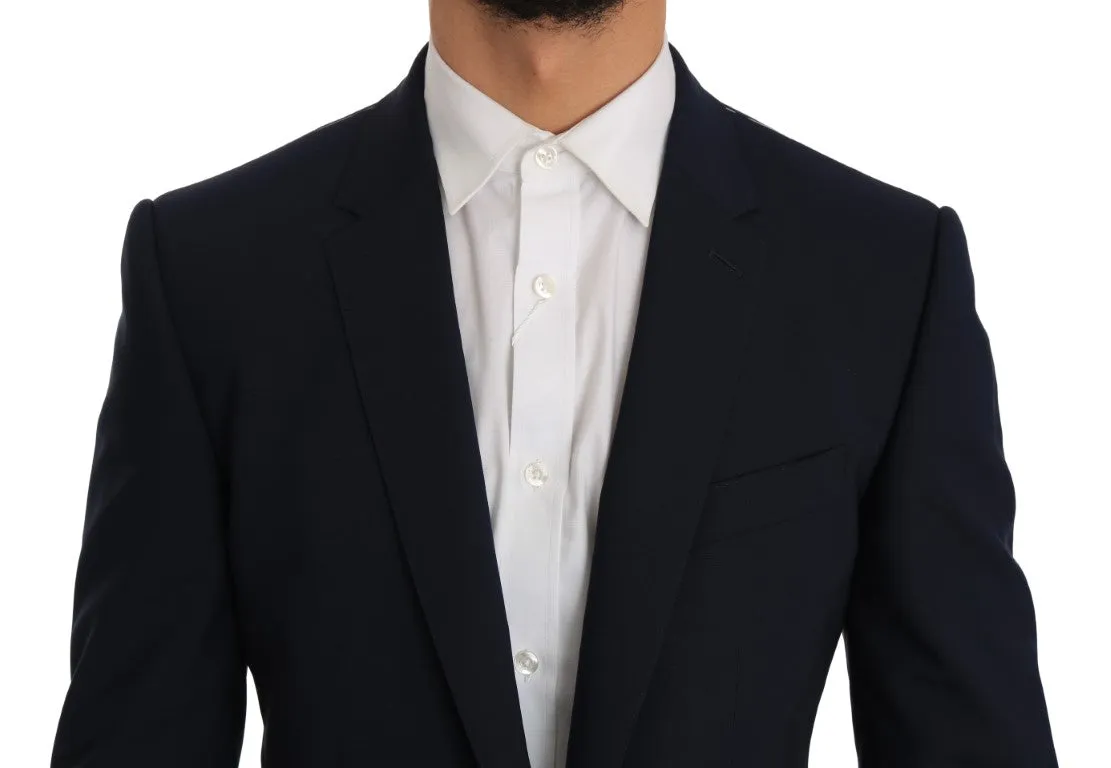 Blue Wool Stretch MARTINI Slim Fit Suit
