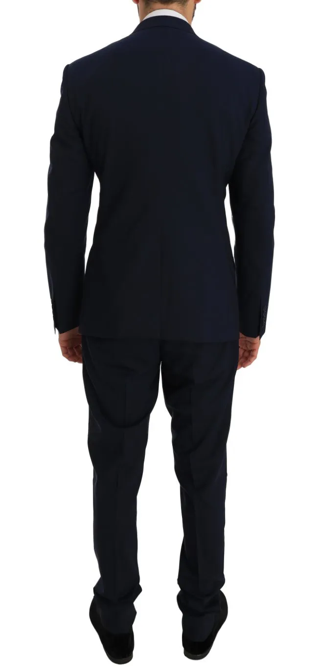Blue Wool Stretch MARTINI Slim Fit Suit