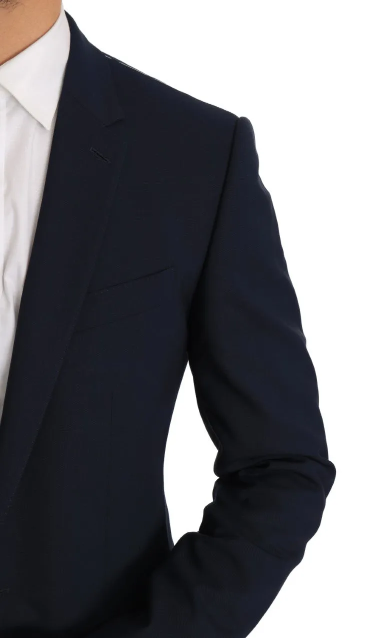 Blue Wool Stretch MARTINI Slim Fit Suit