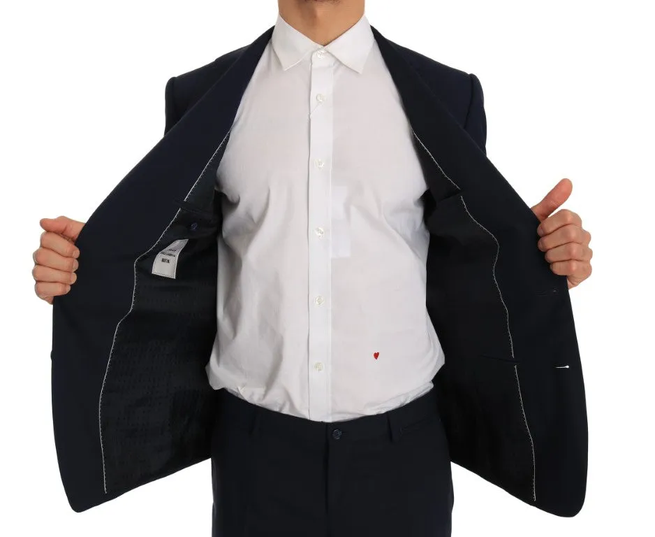 Blue Wool Stretch MARTINI Slim Fit Suit