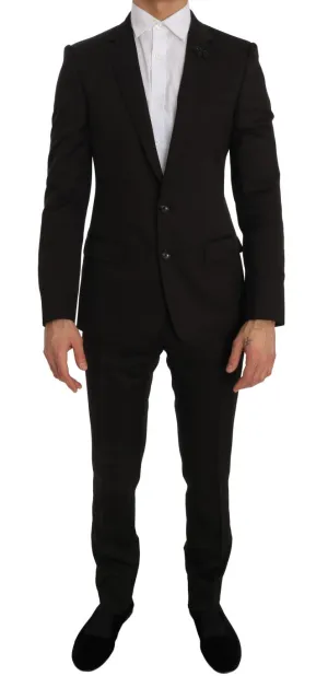 Blue Wool Two Button Slim Fit Suit
