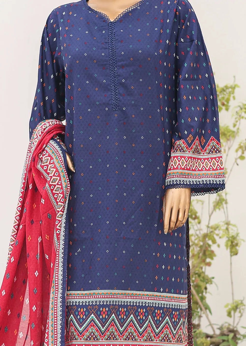 BNS-102 Bin Saeed Printed Cotton Lawn Suits 2024