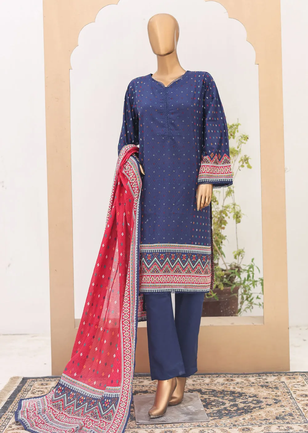 BNS-102 Bin Saeed Printed Cotton Lawn Suits 2024