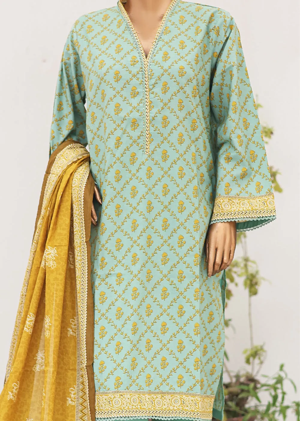 BNS-107 Bin Saeed Printed Cotton Lawn Suits 2024