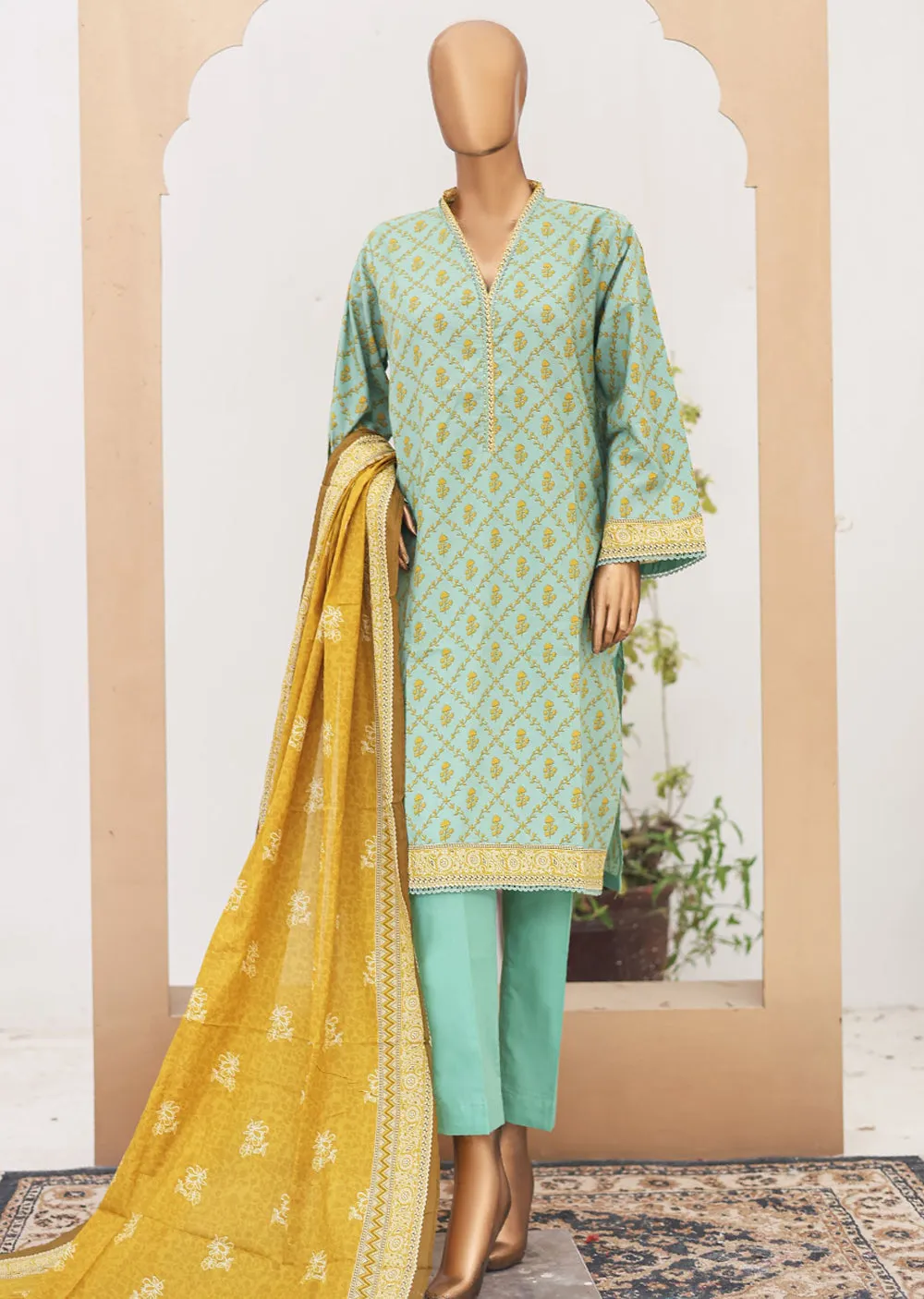 BNS-107 Bin Saeed Printed Cotton Lawn Suits 2024