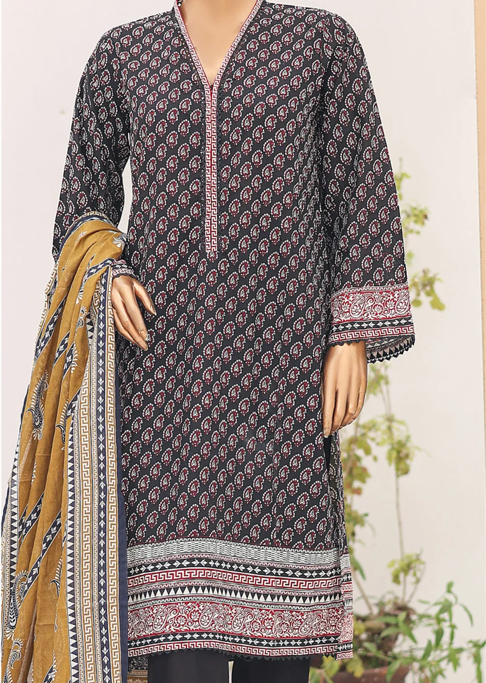 BNS-113 Bin Saeed Printed Cotton Lawn Suits 2024
