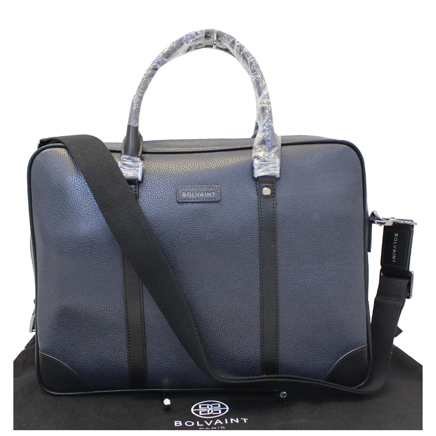 Bolvaint Cabot Black Leather Briefcase Bag