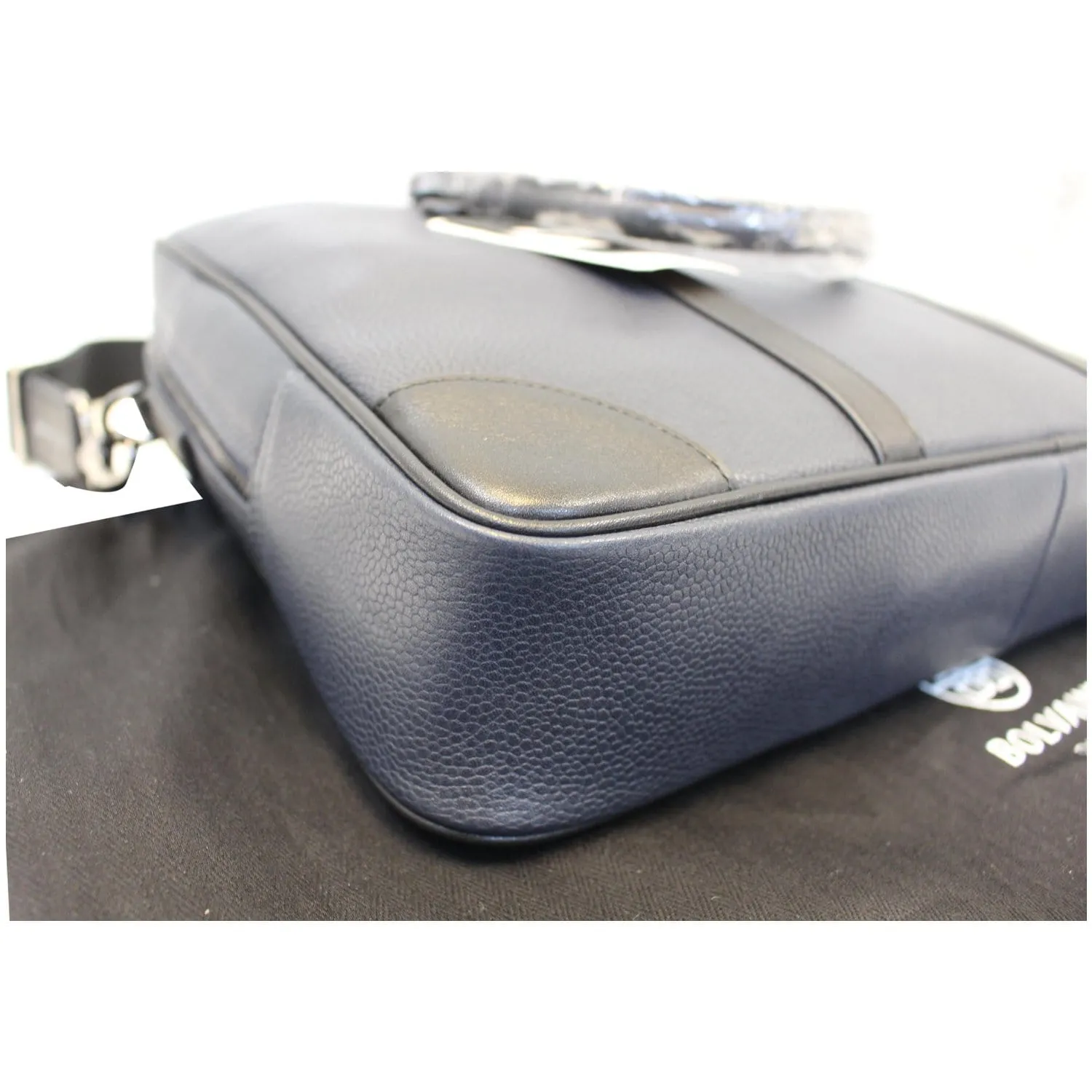 Bolvaint Cabot Black Leather Briefcase Bag