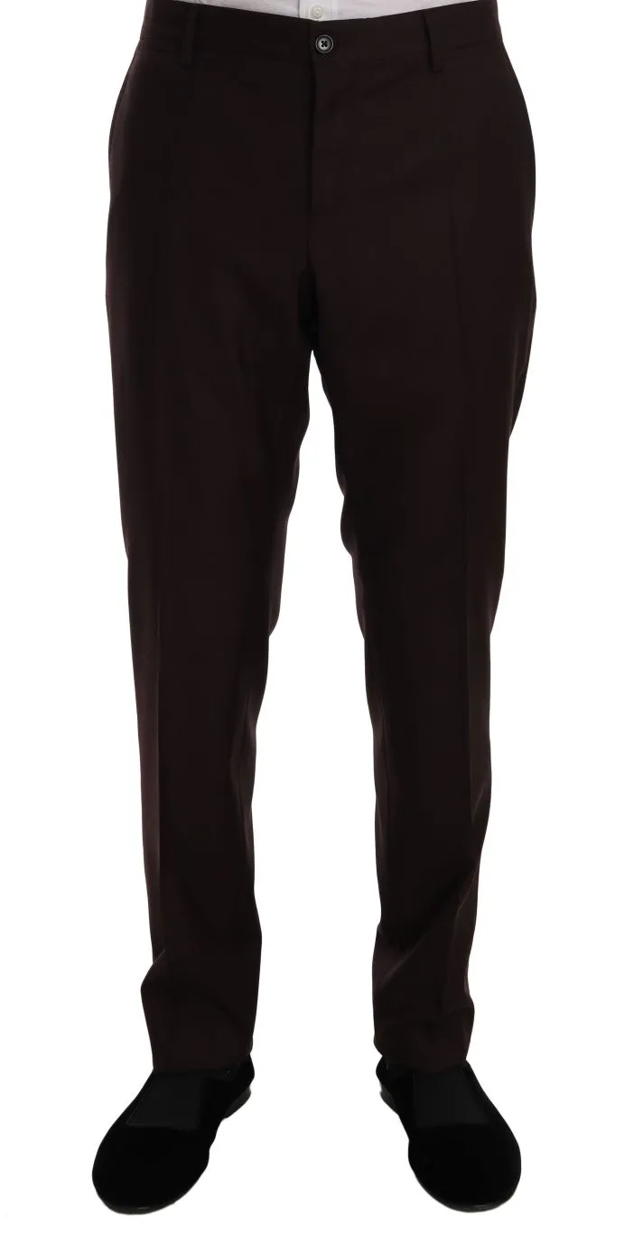 Bordeaux Wool Two Button Slim Fit Suit