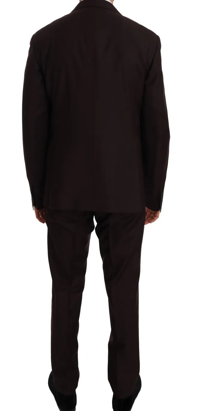 Bordeaux Wool Two Button Slim Fit Suit