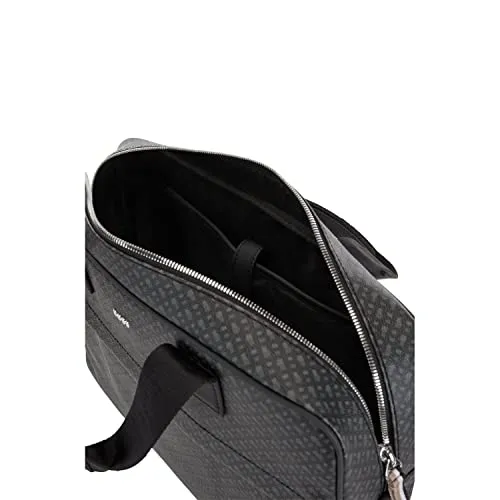 BOSS Mens Byron S doc case Italian-fabric document case with monogram print Size One Size