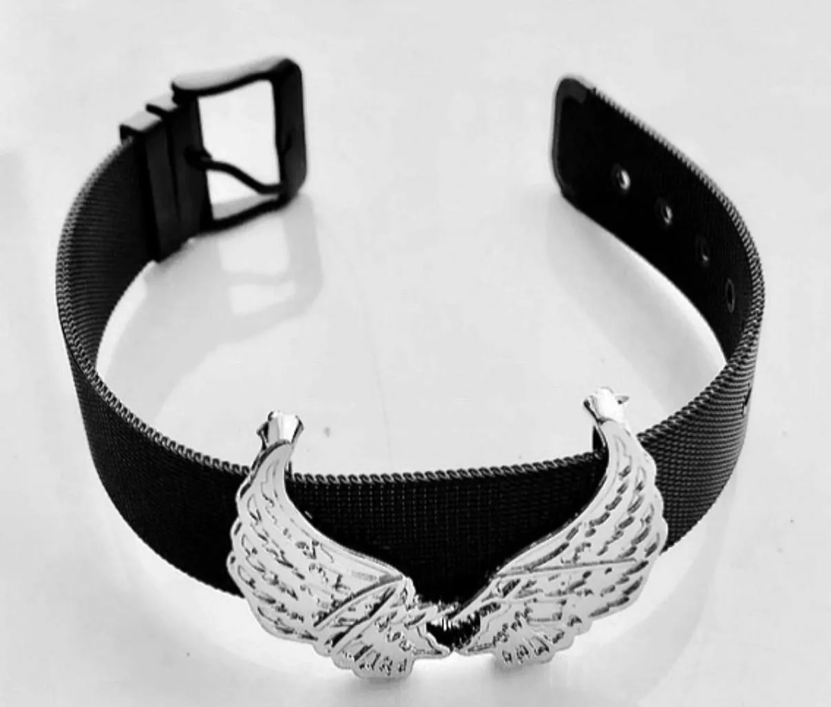 Bracelet Stainless Steel Collection Color Black - Power Wings By Jullye Giliberti