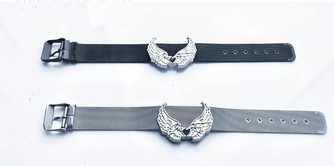 Bracelet Stainless Steel Collection Color Black - Power Wings By Jullye Giliberti